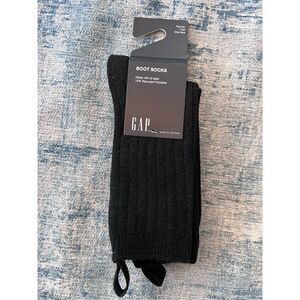 Women's Gap Black Glitter Tab Boot Socks 1 Pair